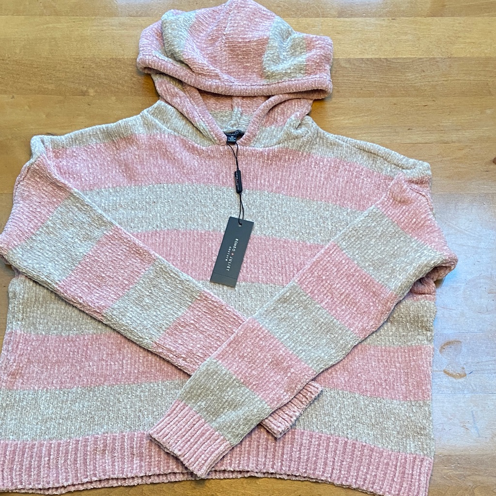 Striped Pink And Cream Women's Sweater